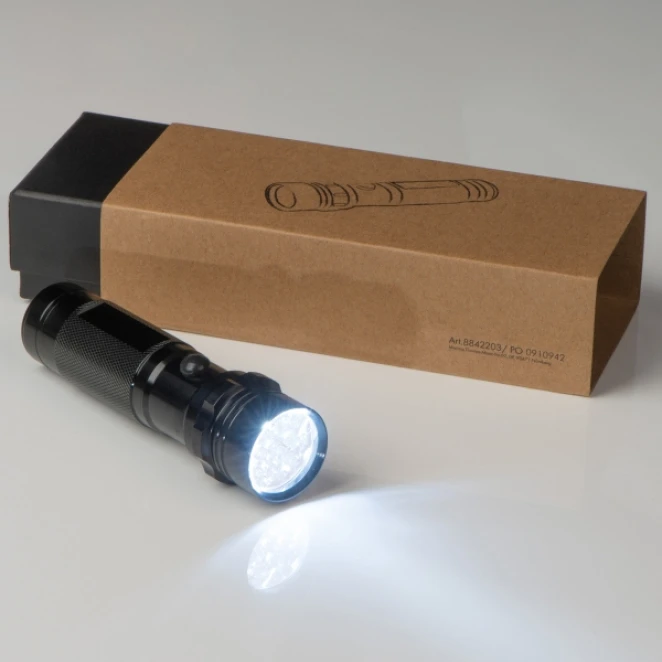 Latarka metalowa 14 LED z logo firmy Zdjęcie 5