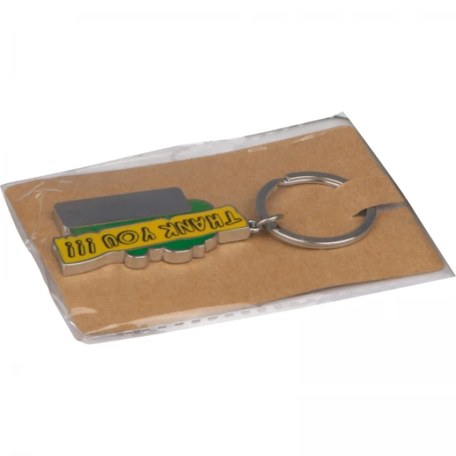 Brelok metalowy CrisMa Thank You z nadrukiem logo Zdjęcie 2