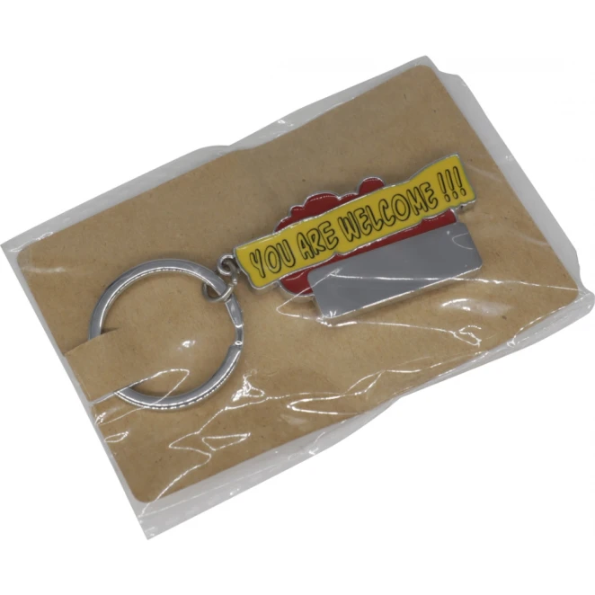 Brelok metalowy CrisMa You Are Welcome z nadrukiem logo Zdjęcie 5