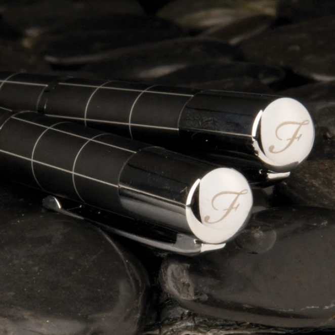 Zestaw piśmienny długopis i pióro kulkowe Ferraghini z logo firmy Zdjęcie 8