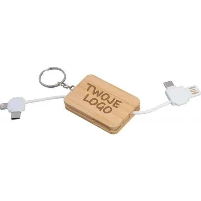 Kabel do ładowania breloczek BELLEVUE z logo Zdjęcie