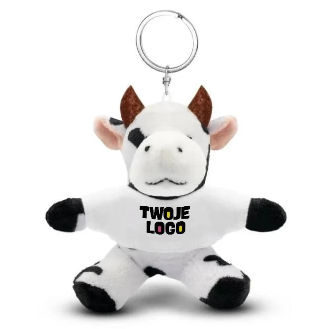 Pluszowa krówka, brelok | Bessie do drukowania logo Zdjęcie