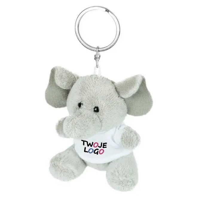 Pluszowy słoń, brelok | Hugo z nadrukiem na zamówienie Zdjęcie