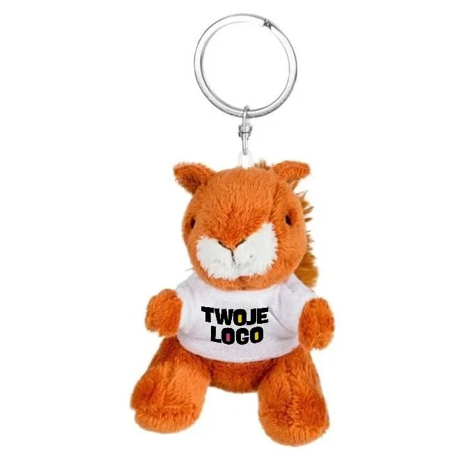Pluszowa wiewiórka, brelok | Ginny z nadrukiem logo Zdjęcie