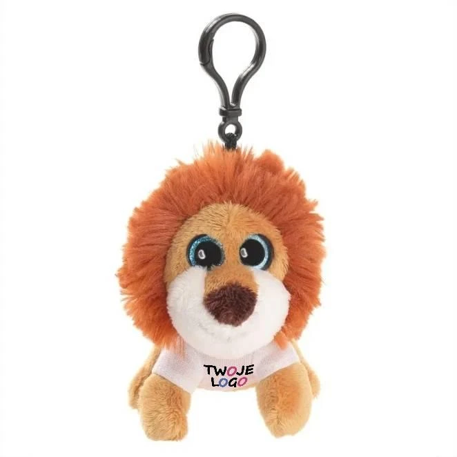 Pluszowy lew, zawieszka | Jory z nadrukiem logo Zdjęcie