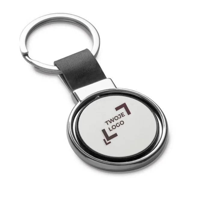 ALBRIGHT. Brelok wykonany z metalu i PU do nałożenia logo Zdjęcie