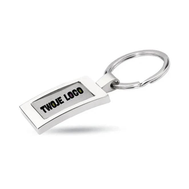 Prostokątny brelok, stop cynku HARROBS do naniesienia logo Zdjęcie