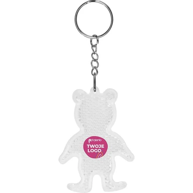 Brelok odblaskowy BEAR z logo firmy Zdjęcie