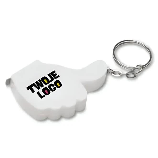 Brelok do kluczy "kciuk", miara 1m z naniesieniem logo Zdjęcie