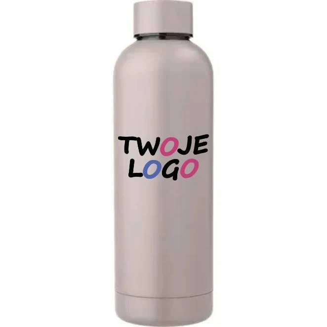 Butelka termiczna 500 ml ze stali nierdzewnej z recyklingu z logo firmy Zdjęcie