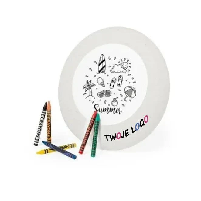 Frisbee do kolorowania, kredki do nałożenia logo Zdjęcie