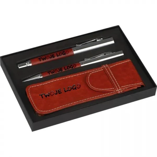 Zestaw piśmienny długopis i pióro kulkowe Mark Twain do drukowania logo Zdjęcie
