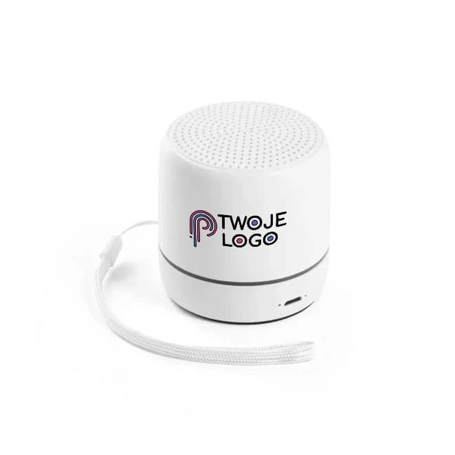 TURING. Przenośny głośnik 3W z 4-godzinną żywotnością baterii na recyklingowanego ABS (100% rABS) z naniesieniem logo Zdjęcie