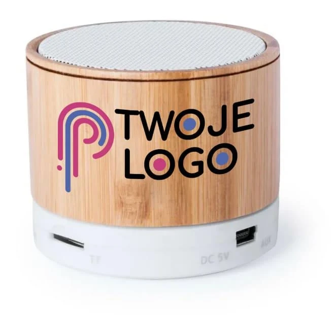 Głośnik bezprzewodowy 3W, radio z logo firmy Zdjęcie