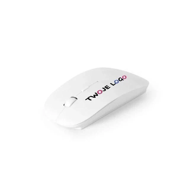 BLACKWELL. Mysz bezprzewodowa zasilana bateryjnie w ABS pochodzącego z recyklingu (100% rABS) z logo firmy Zdjęcie