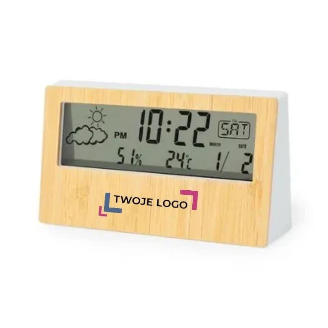 Stacja pogodowa z logo firmy Zdjęcie