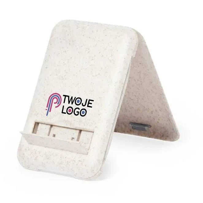 Kabel do ładowania i synchronizacji ze słomy pszenicznej, 3 adaptery w komplecie, stojak na telefon do nałożenia logo Zdjęcie