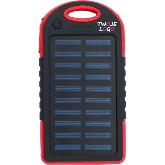 Power bank 4000 mAh z ładowarką słoneczną do naniesienia logo Zdjęcie