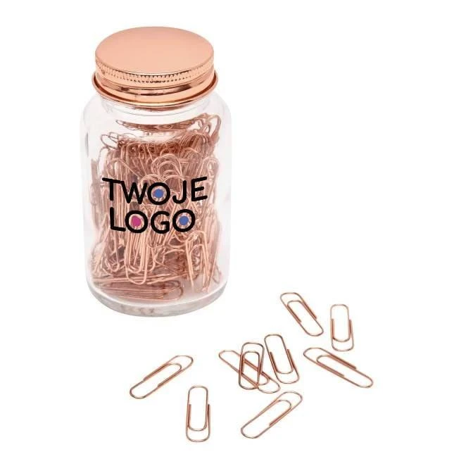 Spinacze COPPER CLIPS w słoiku do drukowania logo Zdjęcie