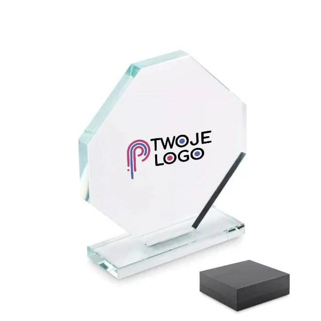 Kryształowa nagroda RUMBO z nadrukiem logo Zdjęcie