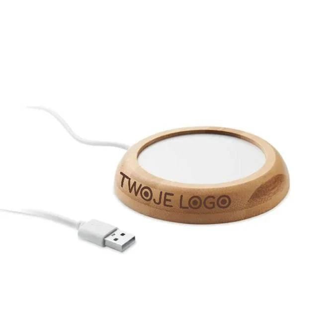 Bambusowy podgrzewacz USB MUGLET z naniesieniem logo Zdjęcie
