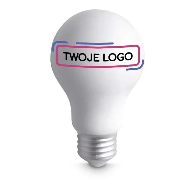 Antystres żarówka LIGHT z nadrukiem logo Zdjęcie