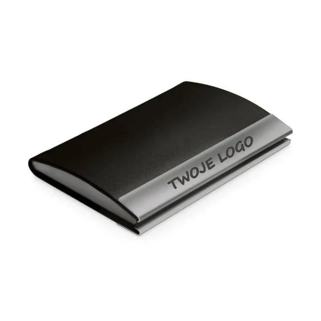 SANDLER. Etui na karty z metalu i PU z naniesieniem logo Zdjęcie