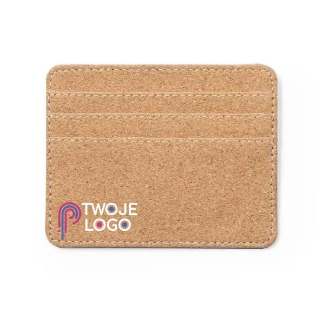 Korkowe etui na karty kredytowe, ochrona RFID z nadrukiem na zamówienie Zdjęcie