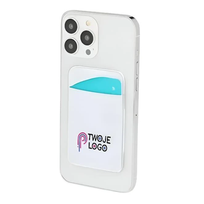 Etui na kartę kredytową i dokumenty do telefonu z nadrukiem logo Zdjęcie