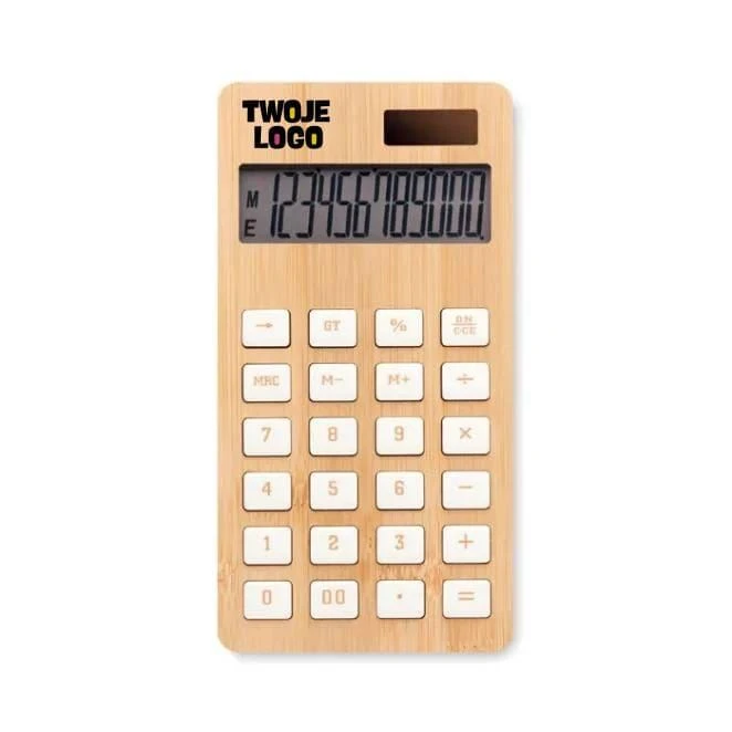 12-cyfrowy kalkulator, bambus CALCUBIM z nadrukiem na zamówienie Zdjęcie
