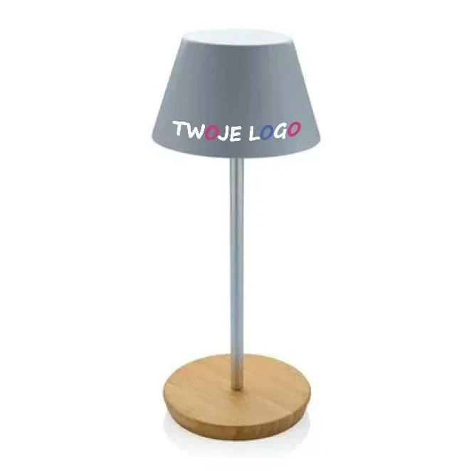 Lampka na biurko Pure Glowe, plastik z recyklingu z nadrukiem logo Zdjęcie