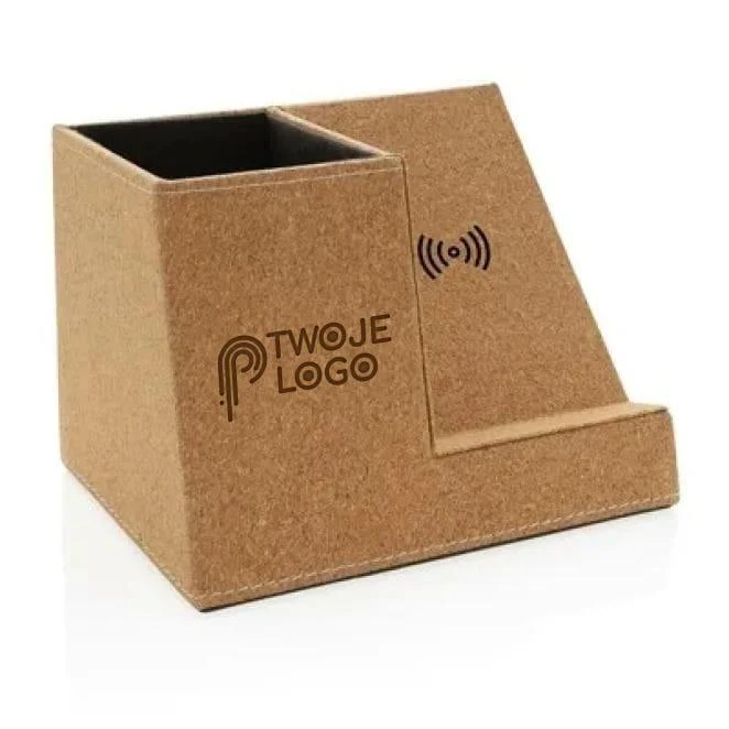 Ładowarka bezprzewodowa 5W, organizer na biurko z logo Zdjęcie