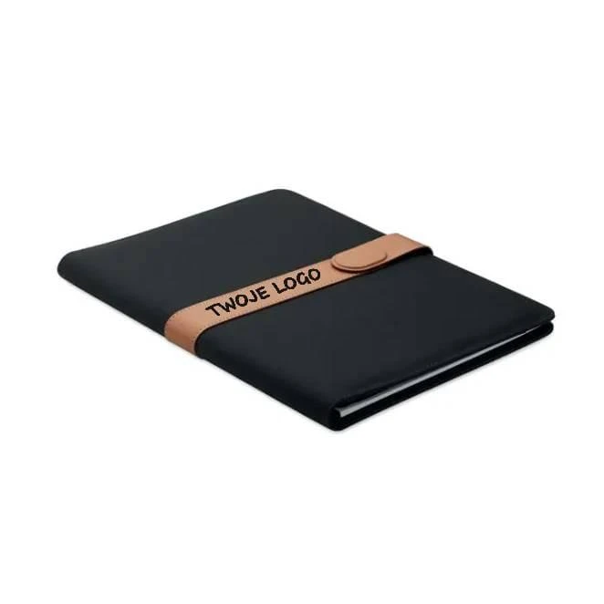 Teczka konferencyjna A4 RPET FAUX do nałożenia logo Zdjęcie