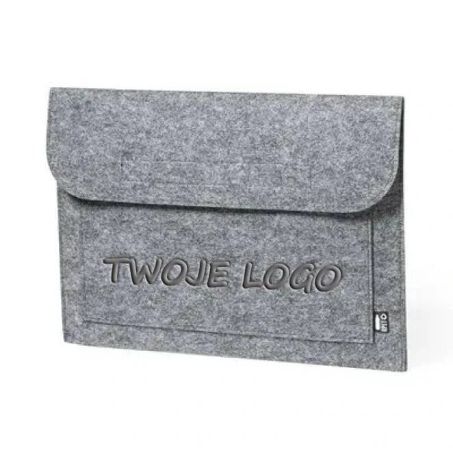 Teczka na dokumenty z filcu RPET, etui na laptopa 15" z logo Zdjęcie