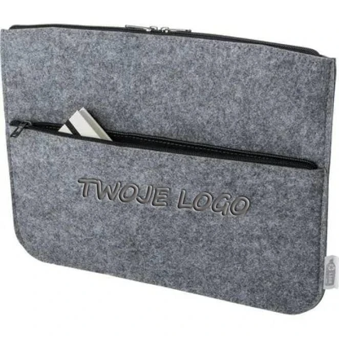 Etui na laptopa 14" z filcu RPET, teczka na dokumenty z naniesieniem logo Zdjęcie