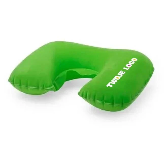 Dmuchany zagłówek podróżny z logo Zdjęcie