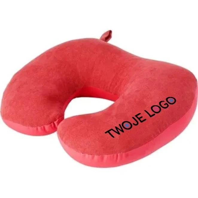 Poduszka podróżna 2 w 1, zagłówek podróżny z nadrukiem logo Zdjęcie