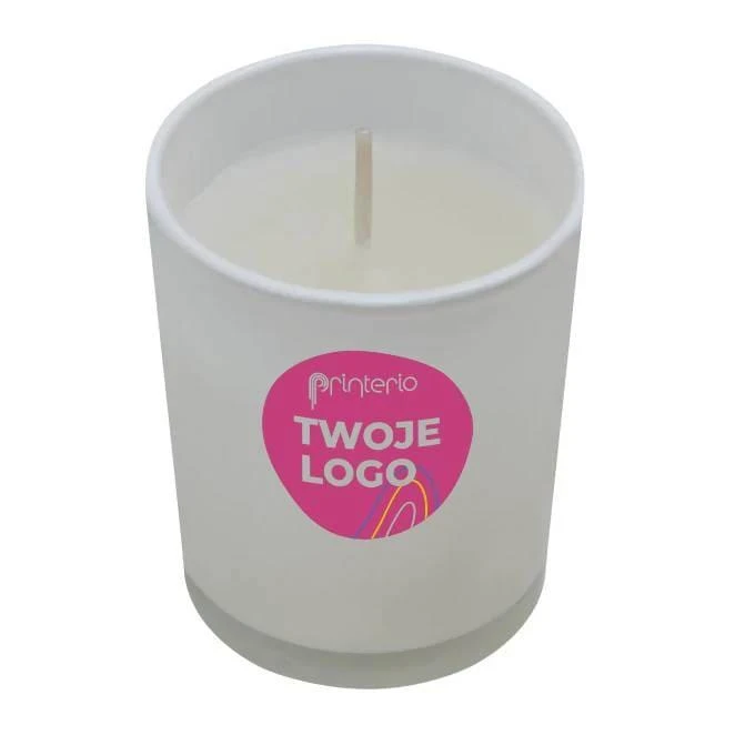 Świeca w szkle SPHERE z logo firmy Zdjęcie