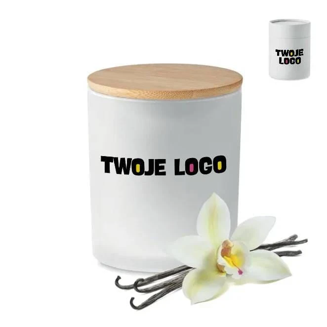 Świeca woskowa roślinna 280 gr KEOPS LARGE z naniesieniem logo Zdjęcie