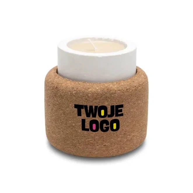 Świecznik dwustronny Eclat z logo firmy Zdjęcie