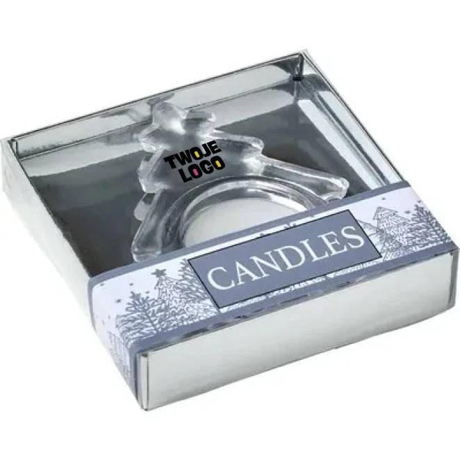 Świecznik "choinka" z nadrukiem logo Zdjęcie