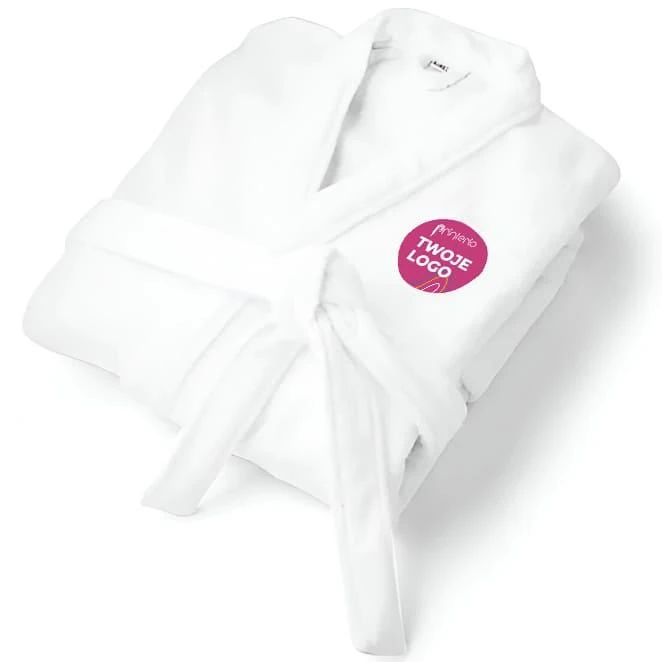 RUFFALO LARGE. Szlafrok z bawełny (82%) i bawełny z recyklingu (18%) o gramaturze 350 g/m² z nadrukiem logo Zdjęcie