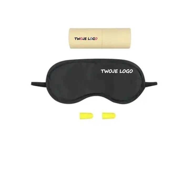 Zestaw podróżny, maska na oczy, zatyczki do uszu do drukowania logo Zdjęcie