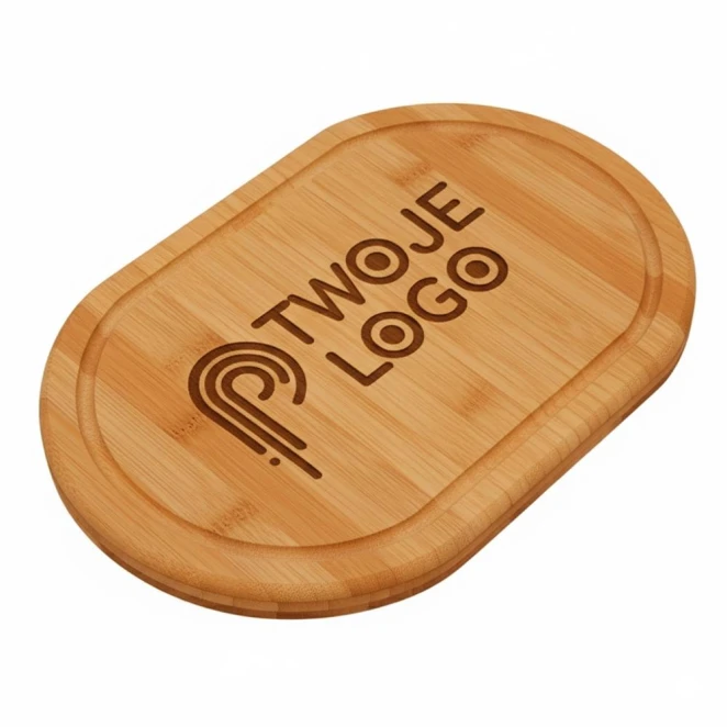 Deska do krojenia BAMBOO-ROUND do naniesienia logo Zdjęcie