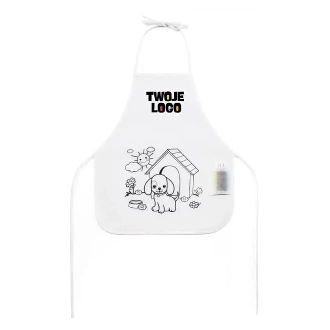 NILO. Fartuch z non-woven dla dzieci do pokolorowania (80 g/m²) do drukowania logo Zdjęcie