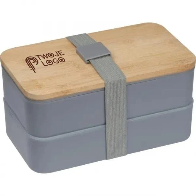 Lunch box 2x600 ml ze sztućcami PESCARA z nadrukiem logo Zdjęcie