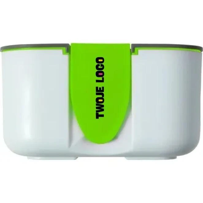 Pudełko śniadaniowe 850 ml, stojak na telefon z nadrukiem logo Zdjęcie