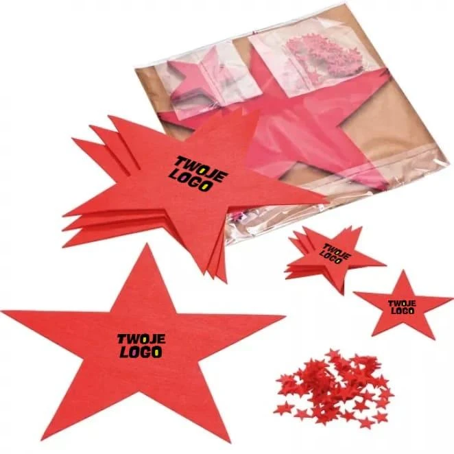 Zestaw podkładek z filcu gwiazdki z nadrukiem logo Zdjęcie