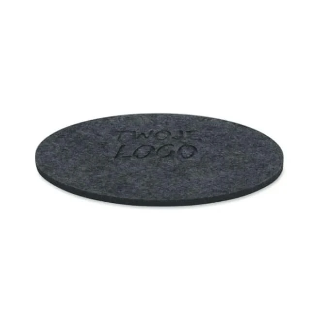 Okrągła podkładka filcowa RPET FELTSTER z logo Zdjęcie