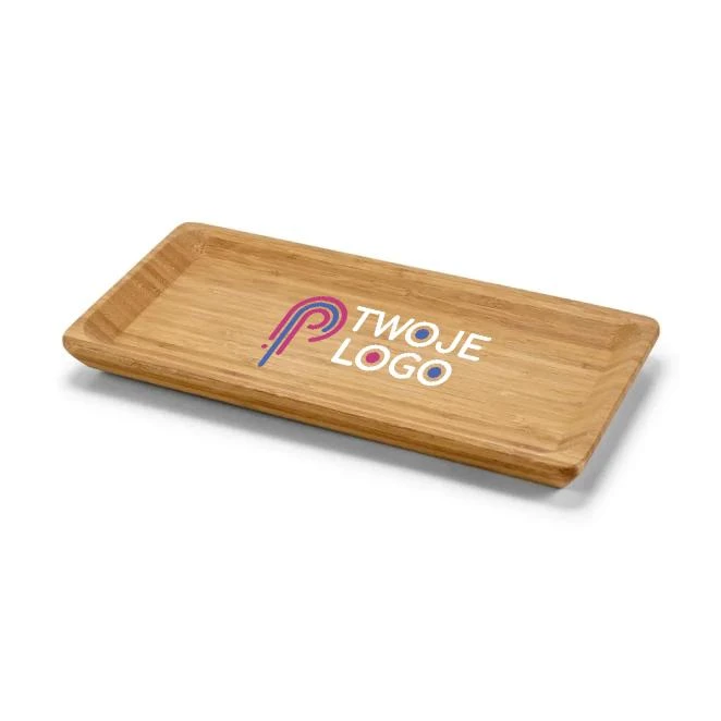 MUSTARD. Bambusowa taca z naniesieniem logo Zdjęcie